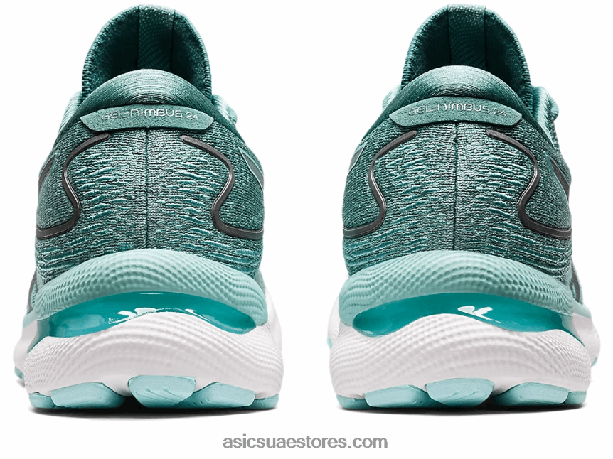 Asics حكيم / أزرق واضح هلام نيمبوس 24 عريض 2N24DJ3428