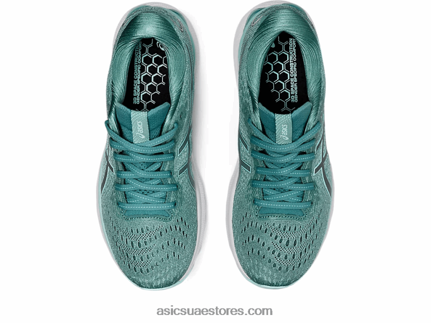 Asics حكيم / أزرق واضح هلام نيمبوس 24 عريض 2N24DJ3428