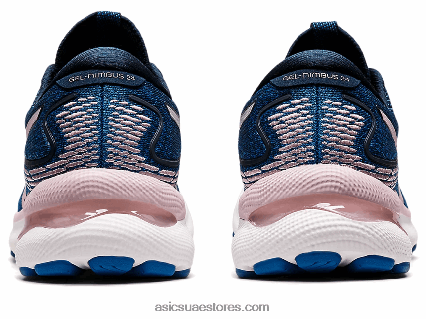 Asics الأزرق الفرنسي / بالكاد ارتفع هلام نيمبوس 24 عريض 2N24DJ3430