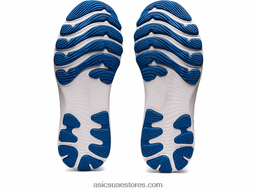 Asics الأزرق الفرنسي / بالكاد ارتفع هلام نيمبوس 24 عريض 2N24DJ3430