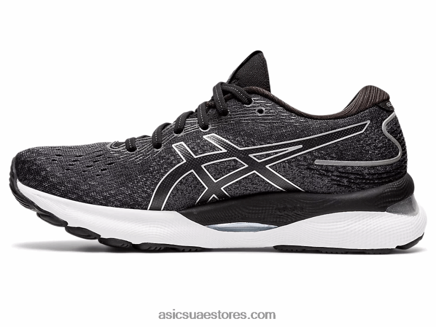 Asics أسود / فضي نقي نيمبوس جل 24 2N24DJ3540