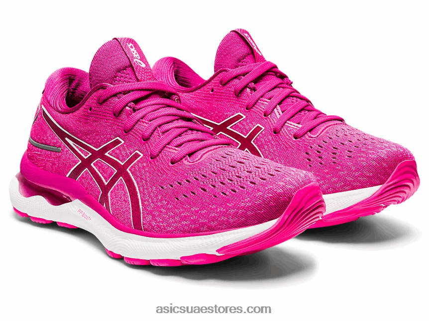Asics فوشيا أحمر / أبيض نيمبوس جل 24 2N24DJ3548