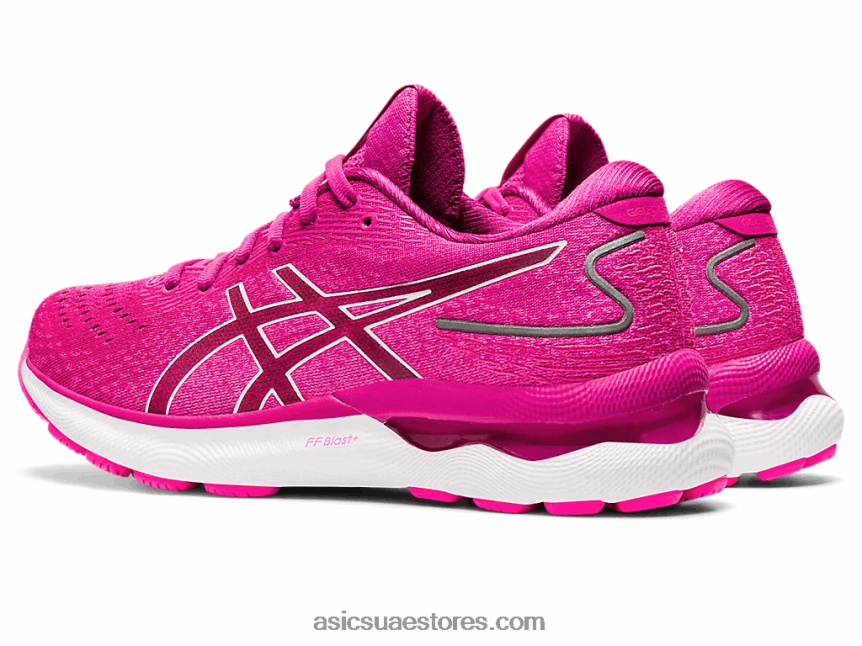 Asics فوشيا أحمر / أبيض نيمبوس جل 24 2N24DJ3548