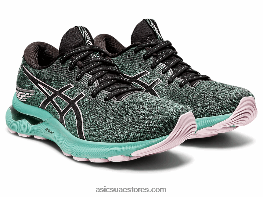 Asics أسود / بالكاد ارتفع نيمبوس جل 24 2N24DJ3550