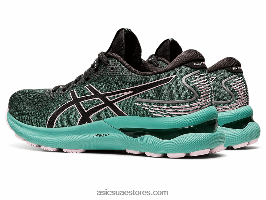Asics أسود / بالكاد ارتفع نيمبوس جل 24 2N24DJ3550