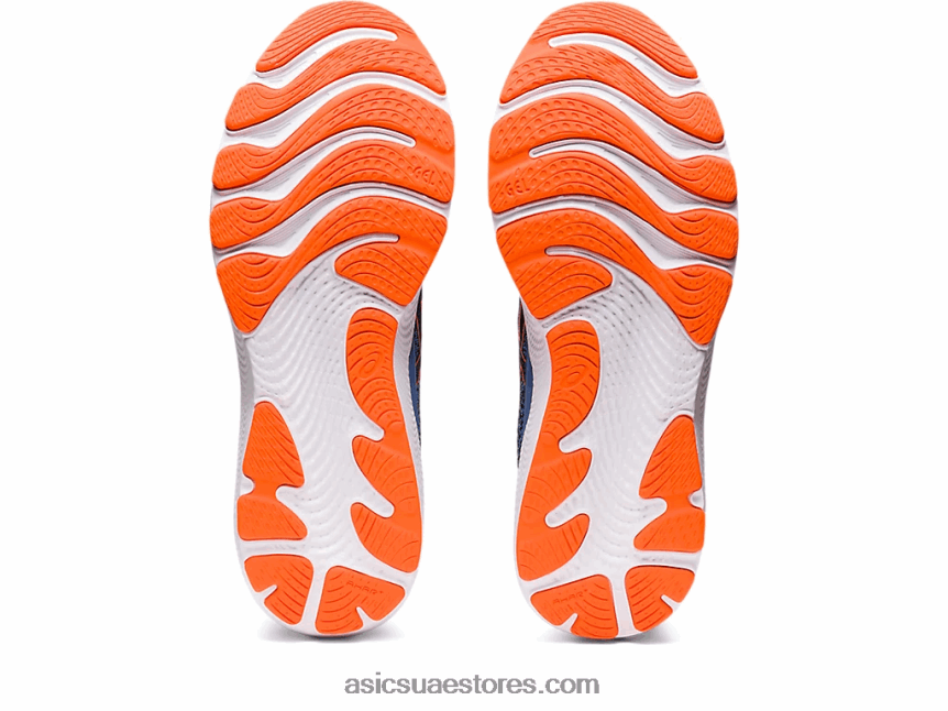 Asics أسود / برتقالي صادم هلام الركام 24 عريض للغاية 2N24DJ652