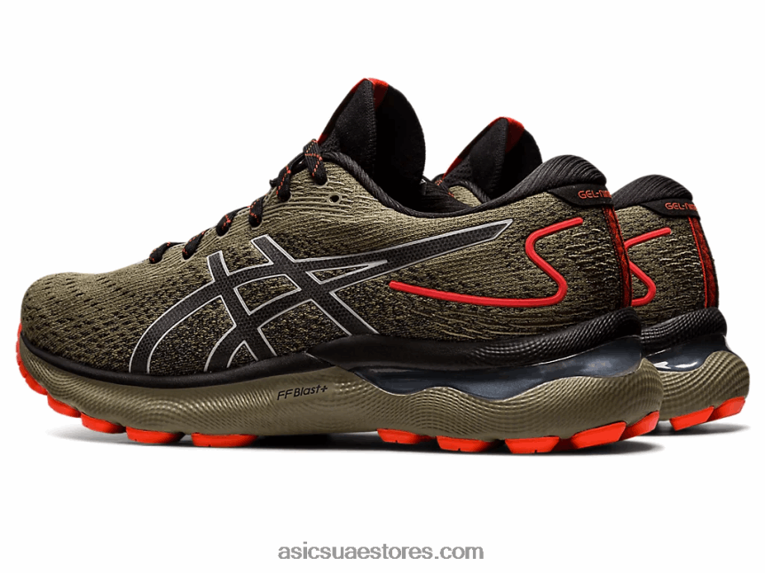 Asics الاستحمام الطبيعة / الزيتون هلام نيمبوس 24 tr 2N24DJ788