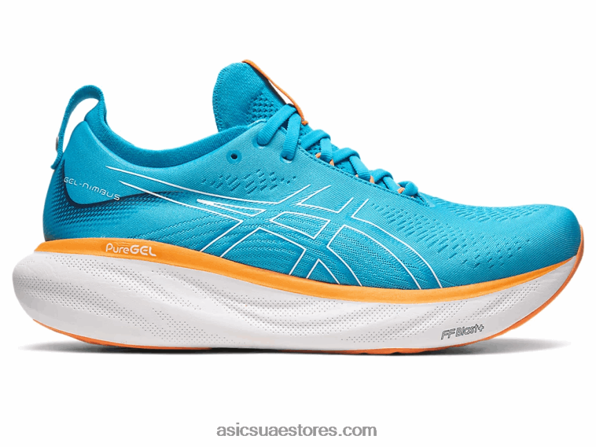 Asics الجزيرة الزرقاء / الشمس الخوخ جل نيمبوس 25 2N24DJ10
