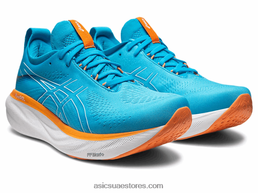 Asics الجزيرة الزرقاء / الشمس الخوخ جل نيمبوس 25 2N24DJ10