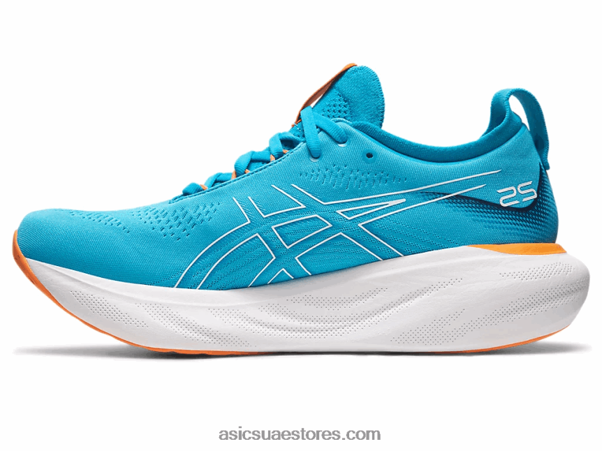 Asics الجزيرة الزرقاء / الشمس الخوخ جل نيمبوس 25 2N24DJ10