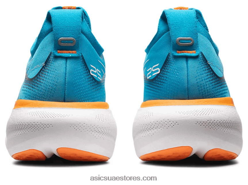 Asics الجزيرة الزرقاء / الشمس الخوخ جل نيمبوس 25 2N24DJ10