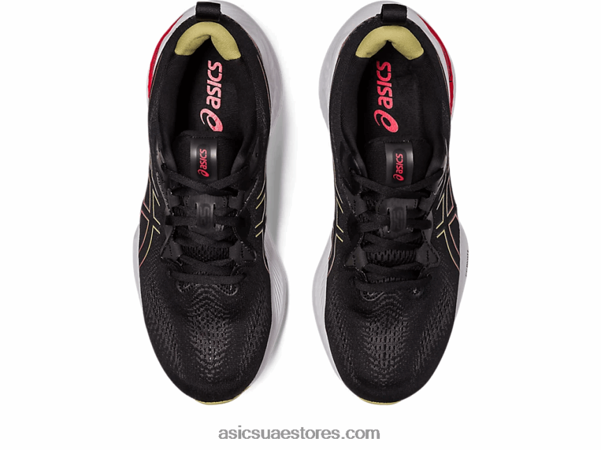 Asics أسود / أحمر كهربائي جل الركام 25 2N24DJ123