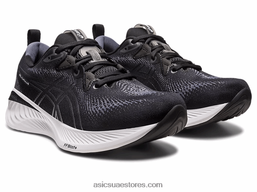 Asics أسود / رمادي الناقل هلام الركام 25 عريض 2N24DJ127