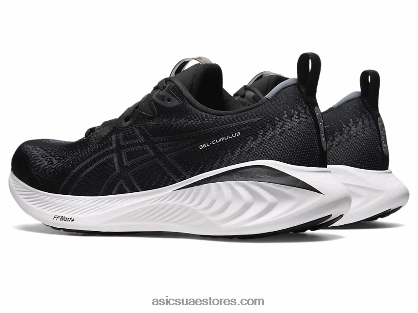 Asics أسود / رمادي الناقل هلام الركام 25 عريض 2N24DJ127