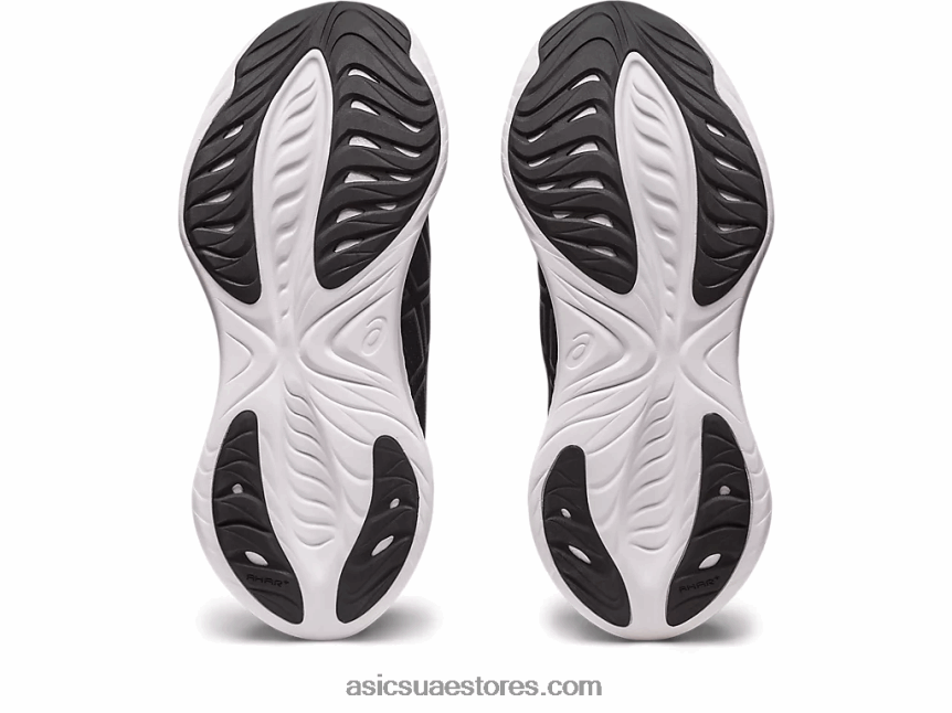 Asics أسود / رمادي الناقل هلام الركام 25 عريض 2N24DJ127