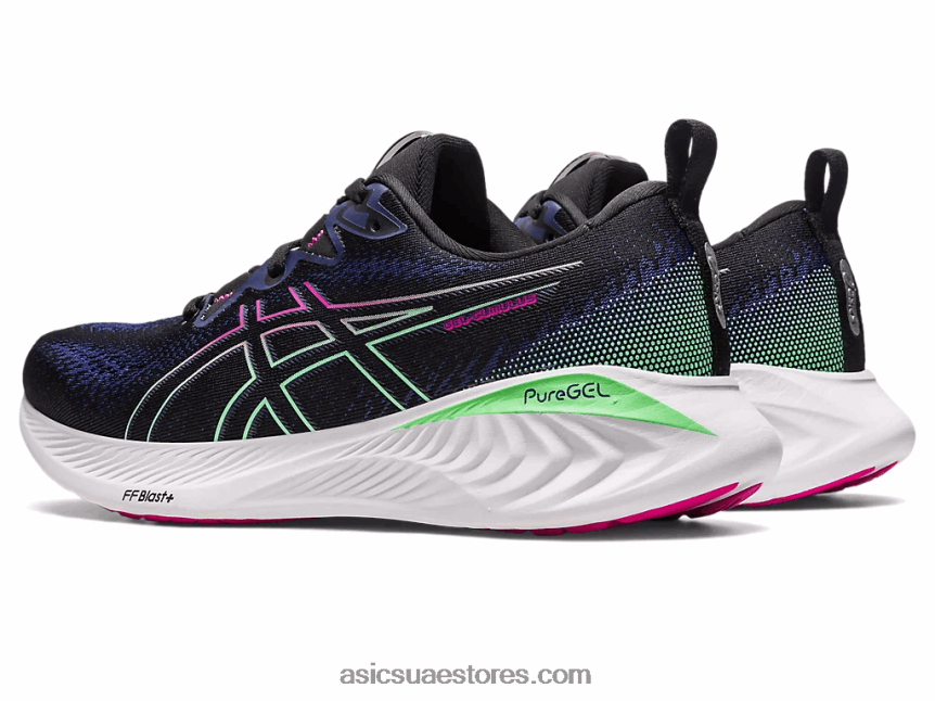 Asics الهذيان الأسود / الوردي جل الركام 25 2N24DJ2133