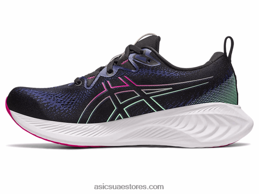 Asics الهذيان الأسود / الوردي جل الركام 25 2N24DJ2133