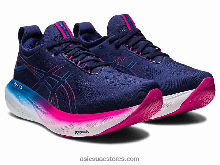 Asics الأزرق النيلي / الهذيان الوردي جل نيمبوس 25 2N24DJ2138