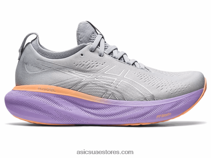 Asics الرمادي بيدمونت / الفضة النقية جل نيمبوس 25 2N24DJ2148