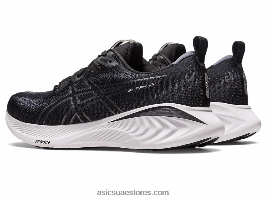 Asics أسود / أبيض جل الركام 25 2N24DJ2198