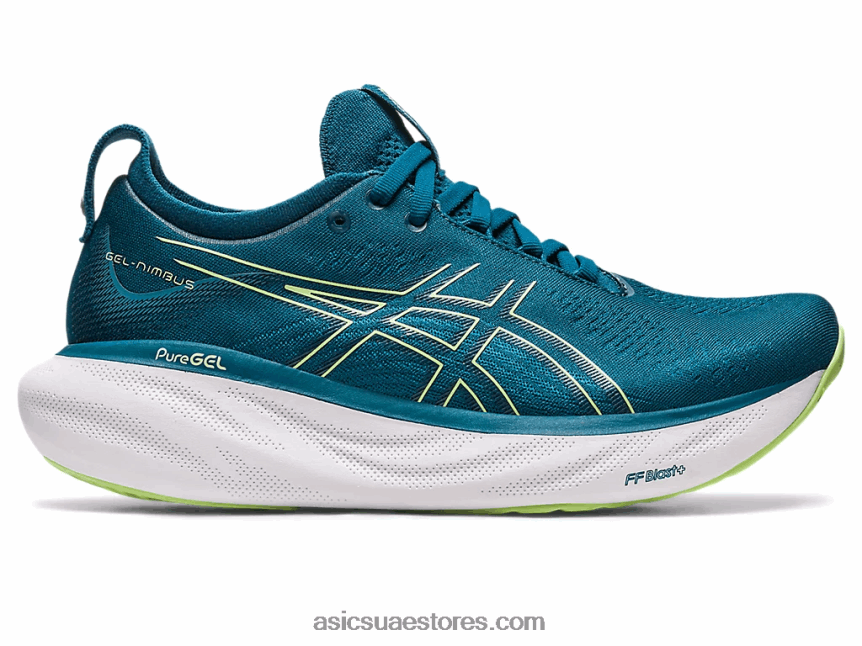 Asics حبر أزرق مخضر / ليموني جل نيمبوس 25 2N24DJ2259
