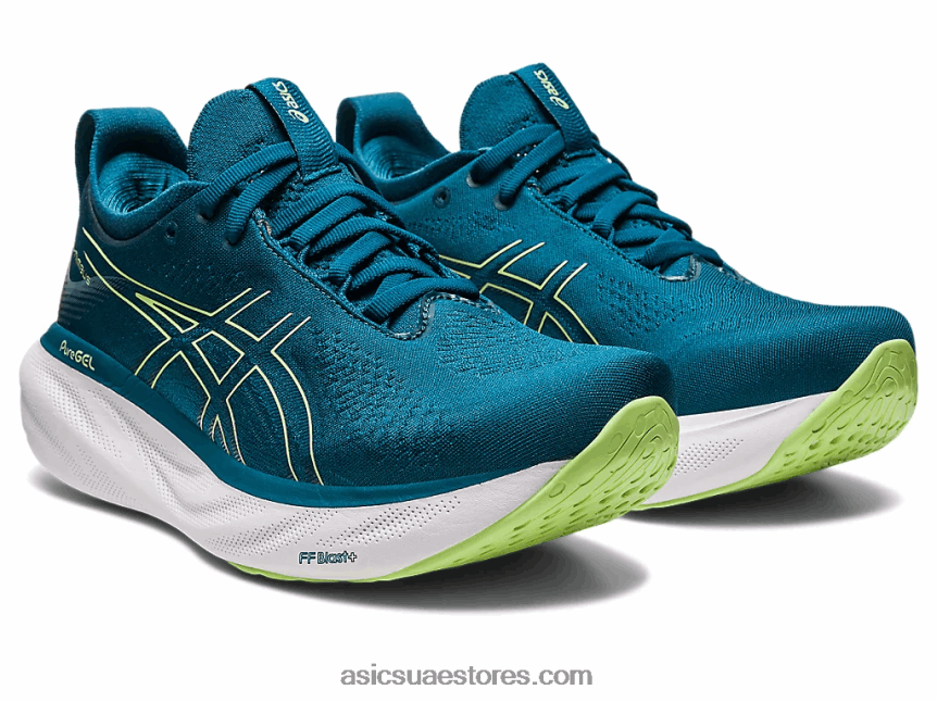 Asics حبر أزرق مخضر / ليموني جل نيمبوس 25 2N24DJ2259