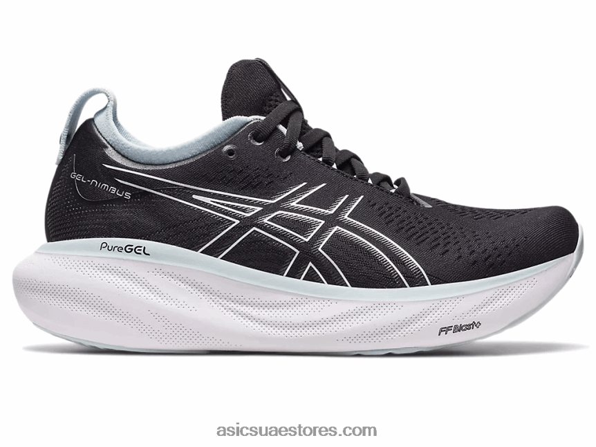 Asics أسود / أزرق تولد من جديد جل نيمبوس 25 2N24DJ2370