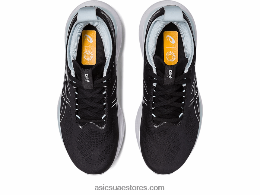 Asics أسود / أزرق تولد من جديد جل نيمبوس 25 2N24DJ2370
