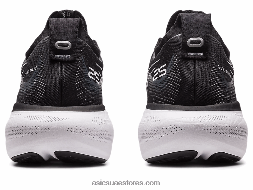 Asics أسود / فضي نقي جل نيمبوس 25 2N24DJ2371