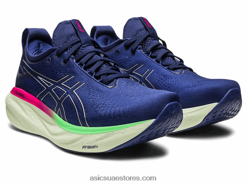 Asics أزرق نيلي / فضي نقي جل نيمبوس 25 2N24DJ2373
