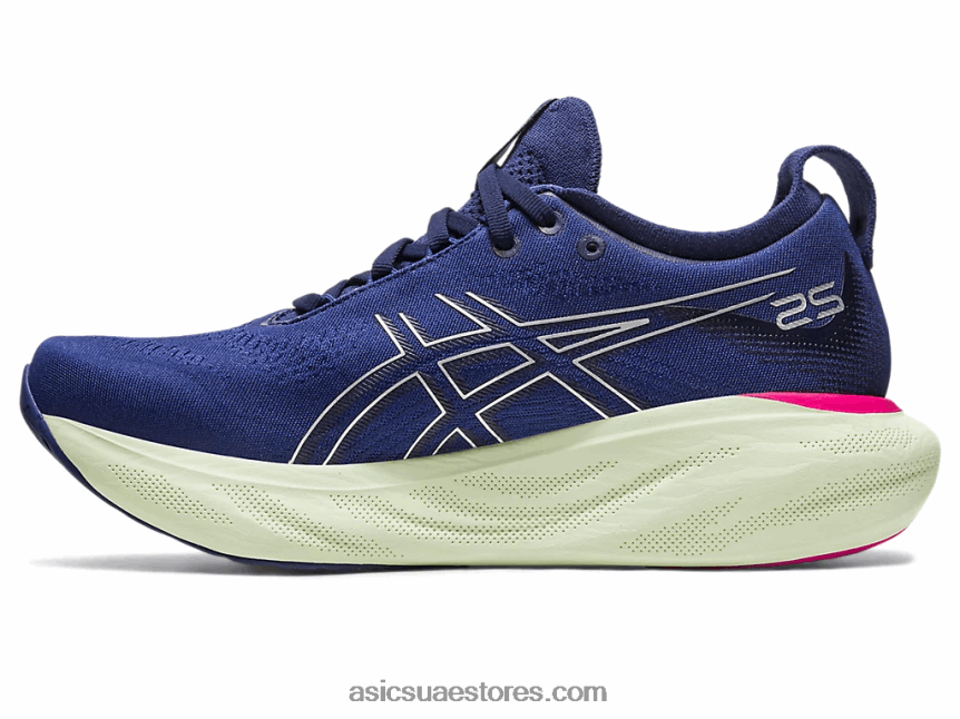 Asics أزرق نيلي / فضي نقي جل نيمبوس 25 2N24DJ2373