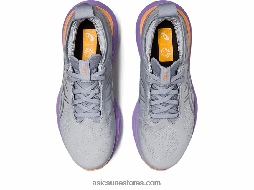 Asics الرمادي بيدمونت / الفضة النقية هلام نيمبوس 25 عريض 2N24DJ2375