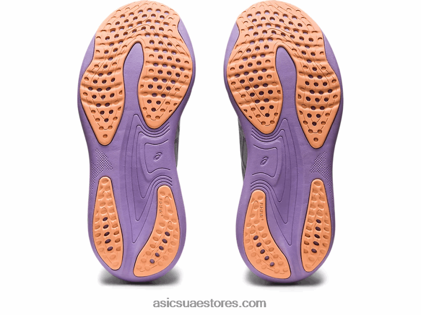 Asics الرمادي بيدمونت / الفضة النقية هلام نيمبوس 25 عريض 2N24DJ2375