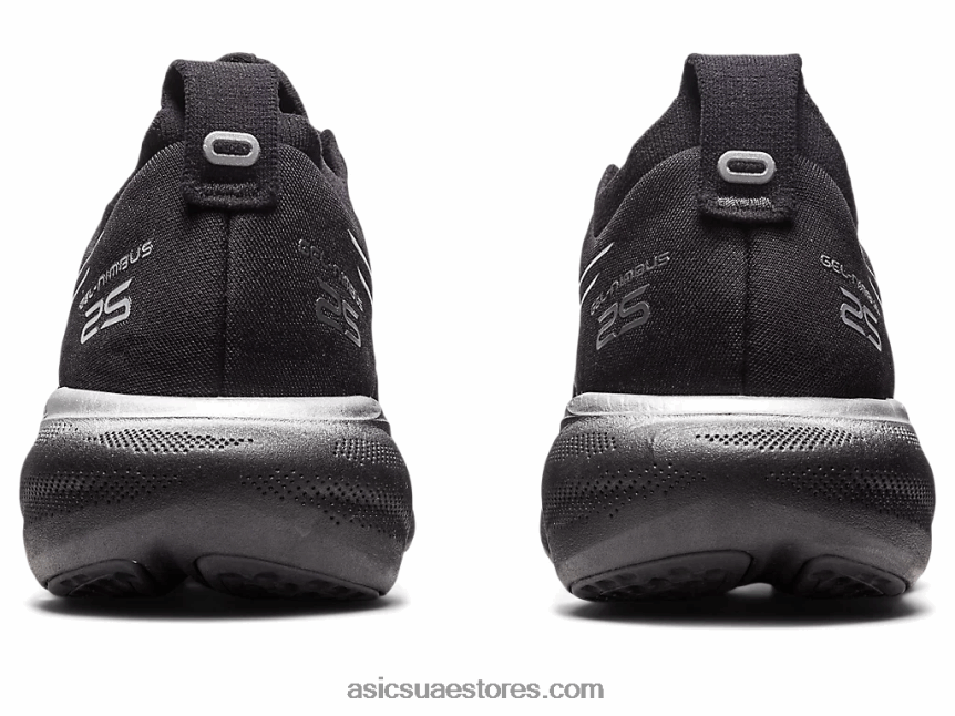 Asics أسود / فضي نقي هلام نيمبوس 25 بلاتين 2N24DJ2379