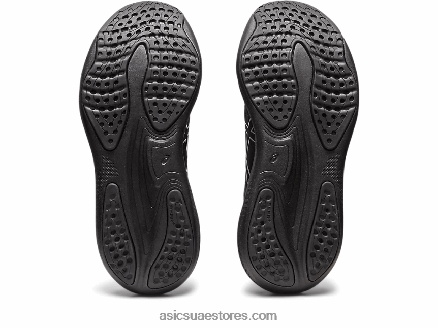 Asics أسود / فضي نقي هلام نيمبوس 25 بلاتين 2N24DJ2379