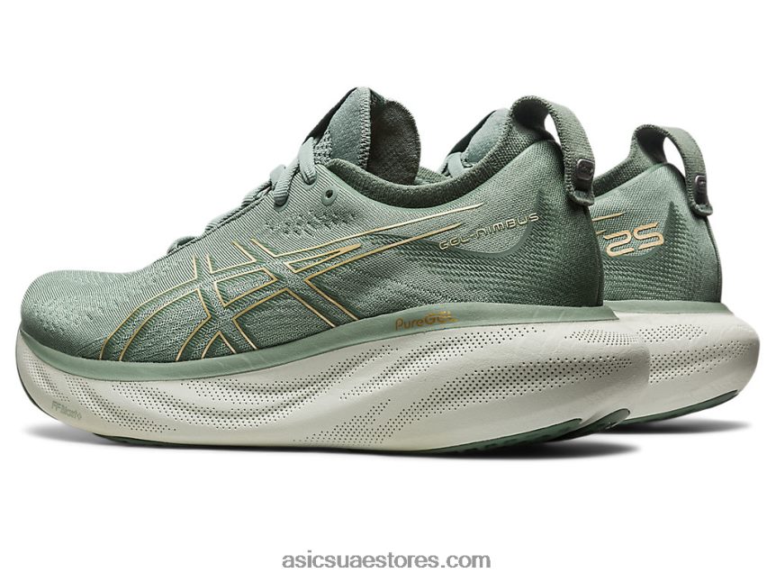 Asics لائحة الرمادي / الشمبانيا جل نيمبوس 25 2N24DJ2380