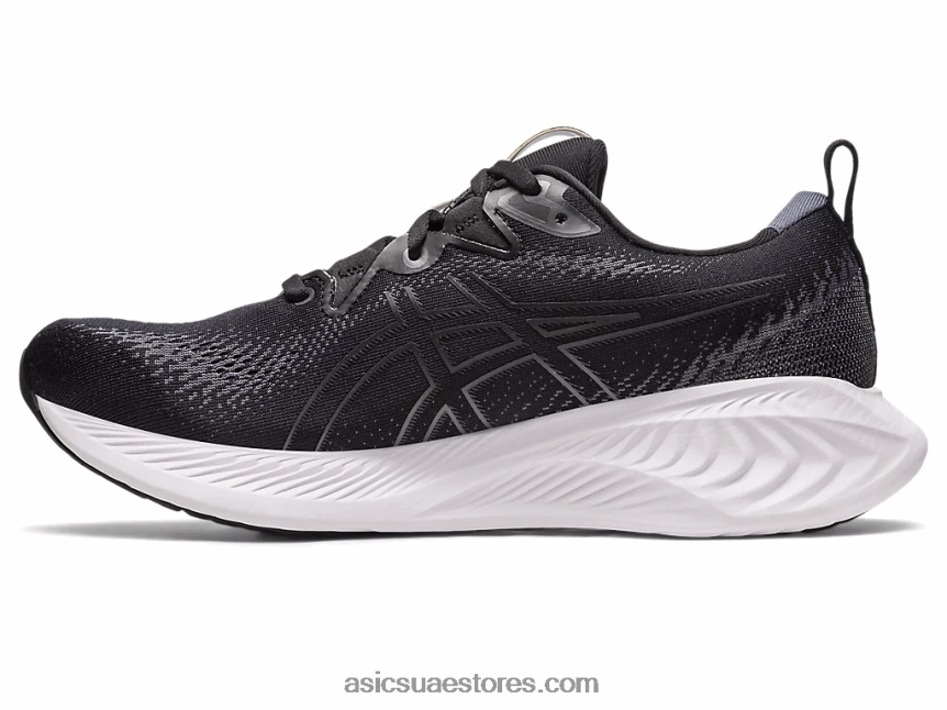 Asics أسود / رمادي الناقل جل الركام 25 2N24DJ2