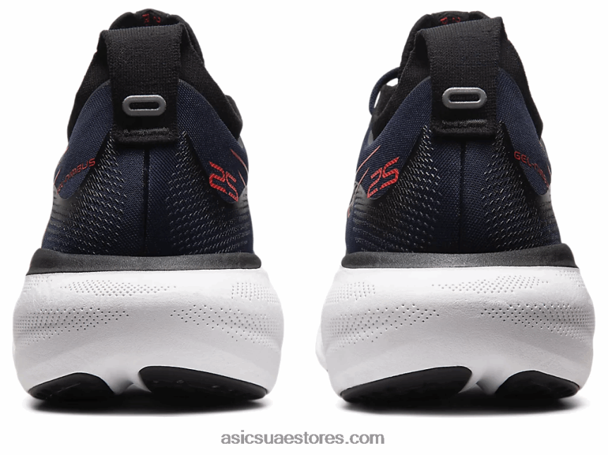 Asics منتصف الليل / أحمر كهربائي جل نيمبوس 25 2N24DJ333