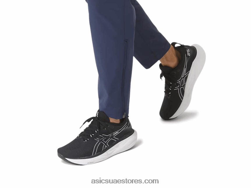 Asics أسود / فضي نقي جل نيمبوس 25 2N24DJ334
