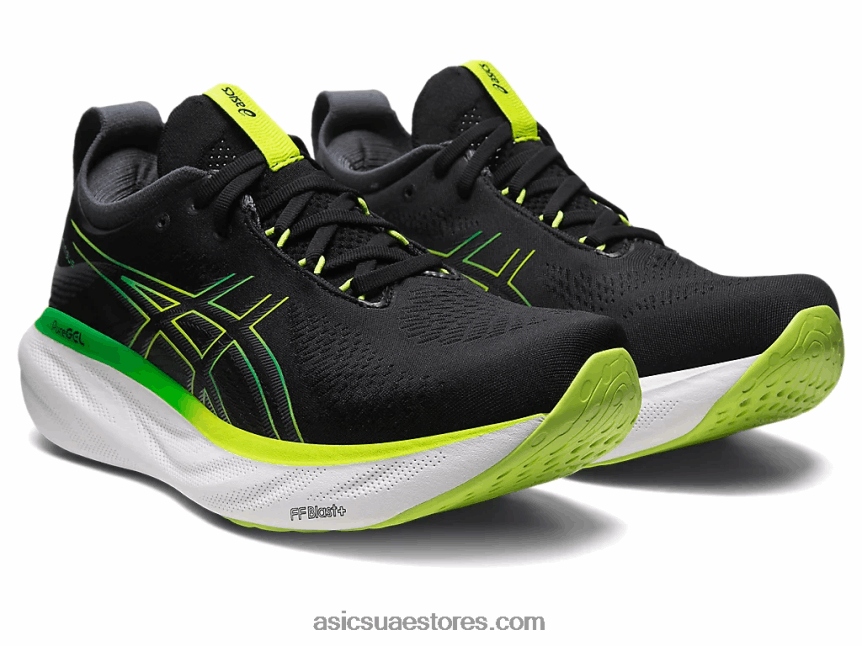 Asics أسود / قشر الليمون جل نيمبوس 25 2N24DJ339
