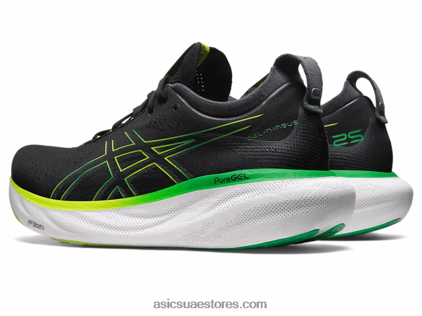 Asics أسود / قشر الليمون جل نيمبوس 25 2N24DJ339