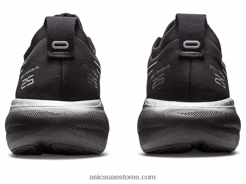 Asics أسود / فضي نقي هلام نيمبوس 25 بلاتين 2N24DJ342