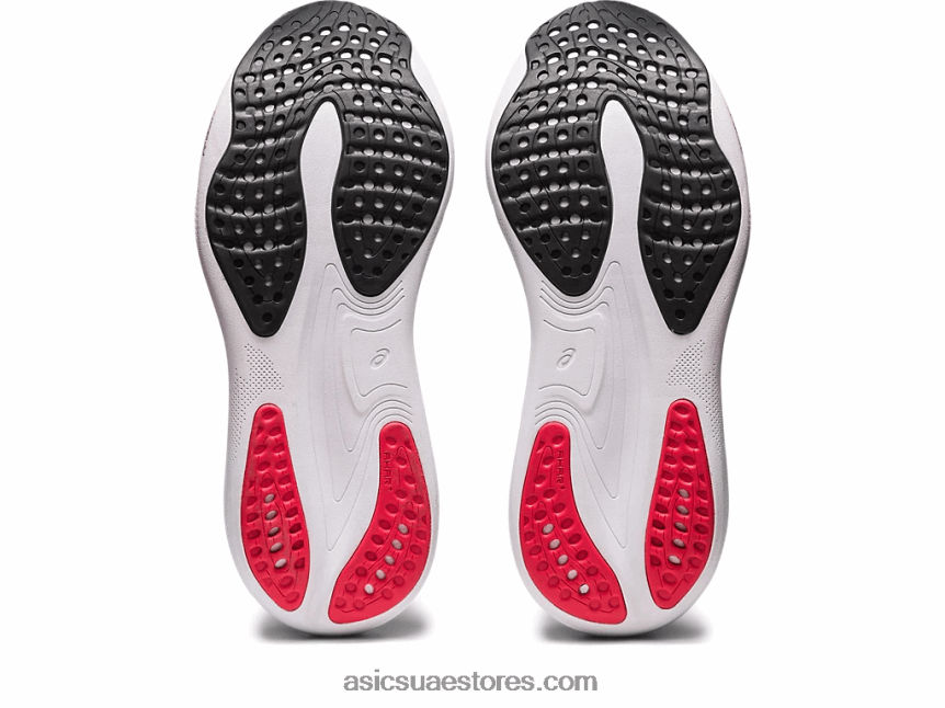 Asics أسود / أحمر كهربائي جل نيمبوس 25 2N24DJ6