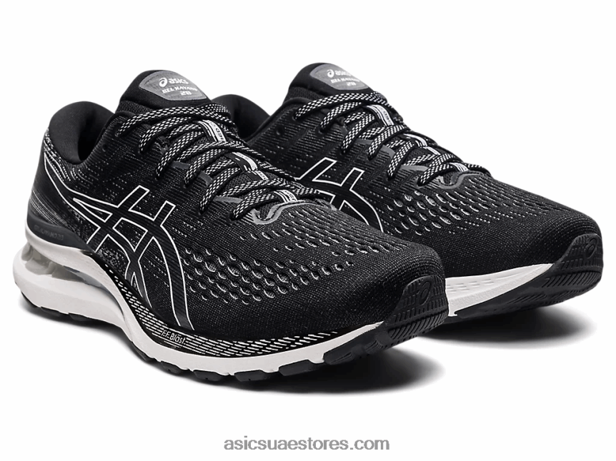 Asics أسود / أبيض جل كيانو 28 عريض للغاية 2N24DJ1868