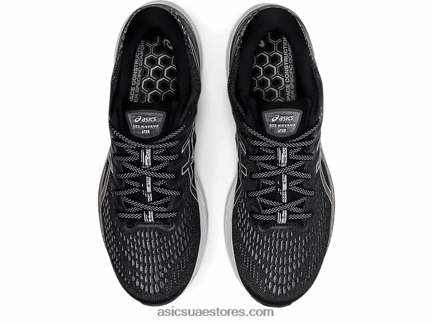 Asics أسود / أبيض جل كيانو 28 عريض للغاية 2N24DJ1868