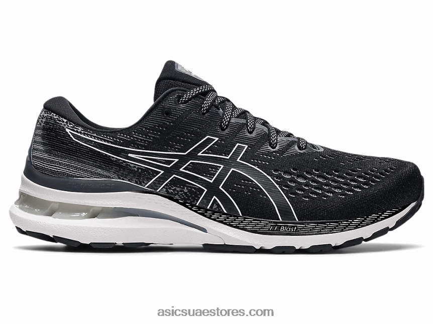 Asics أسود / أبيض جل كيانو 28 عريض 2N24DJ1871