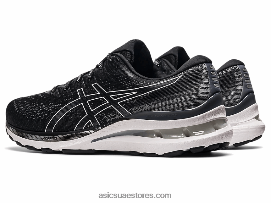Asics أسود / أبيض جل كيانو 28 عريض 2N24DJ1871