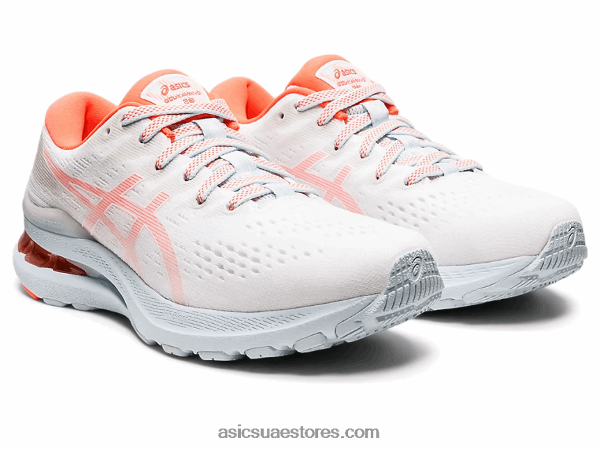 Asics أبيض / فلاش المرجان جل كيانو 28 2N24DJ3153