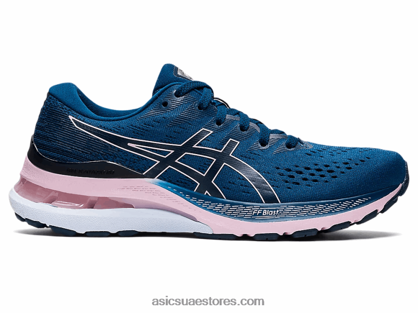 Asics ماكو الأزرق / بالكاد ارتفع جل كيانو 28 عريض 2N24DJ3553
