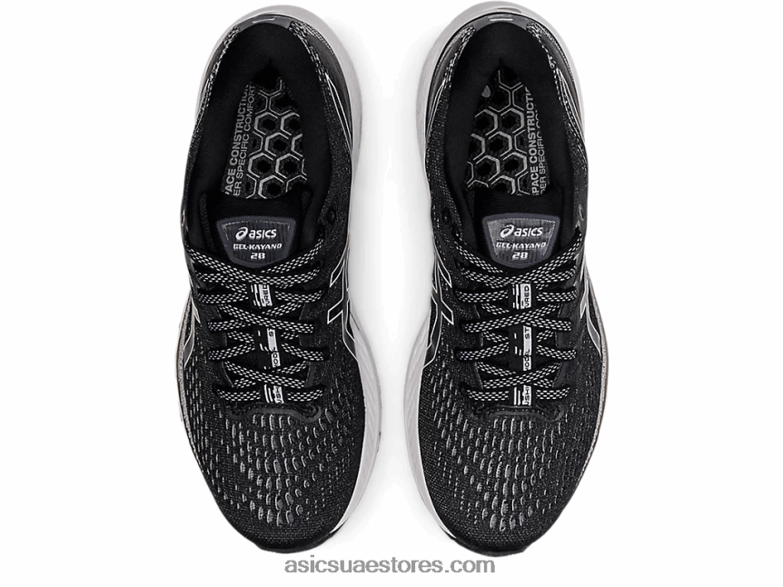 Asics أسود / أبيض جل كيانو 28 ضيق 2N24DJ3866